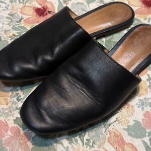 Madewell black leather mules women’s size 8 slide on flats